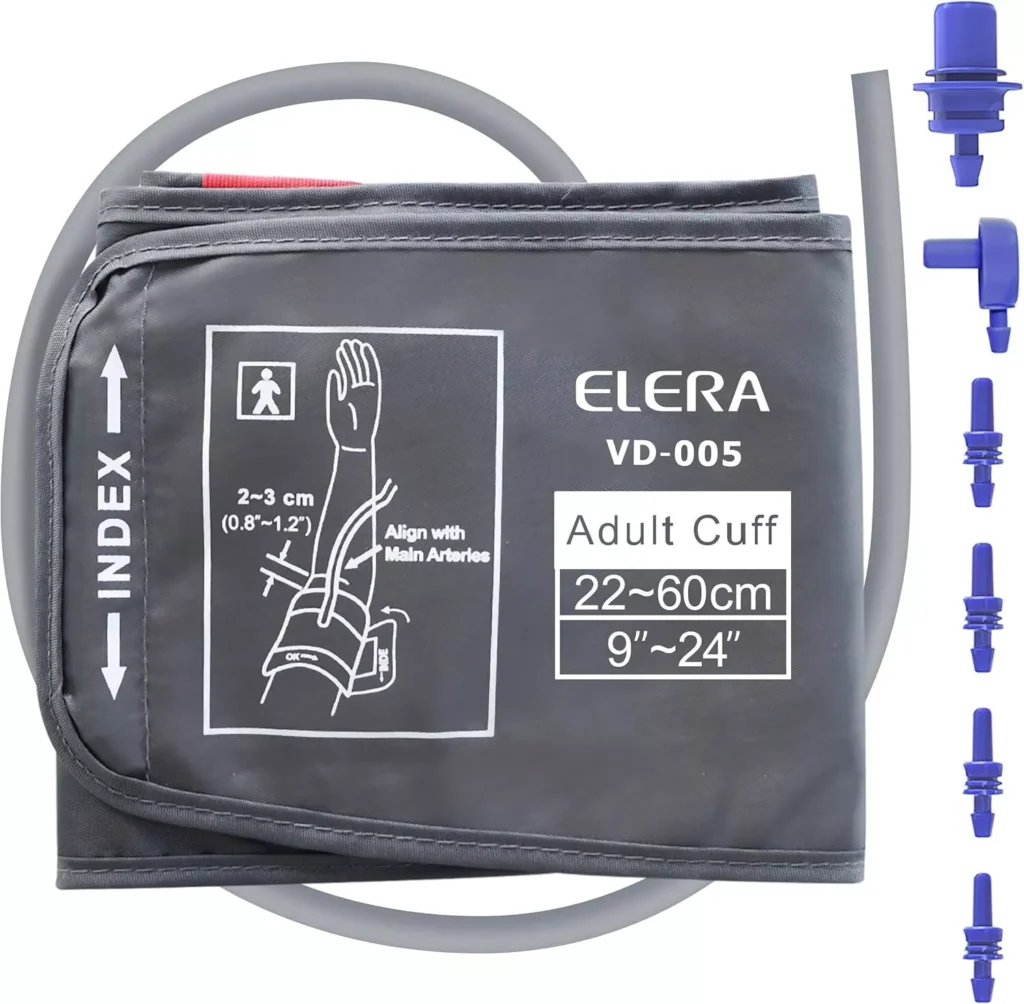 ELERA Extra Large Blood Pressure Cuff -6 Connectors, Applicable for 22-60CM
