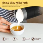 Milk Frother Electric 4 in 1 - Automatic 300ml Large Capacity