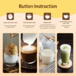 Milk Frother Electric 4 in 1 - Automatic 300ml Large Capacity