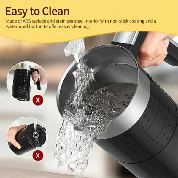 Milk Frother Electric 4 in 1 - Automatic 300ml Large Capacity