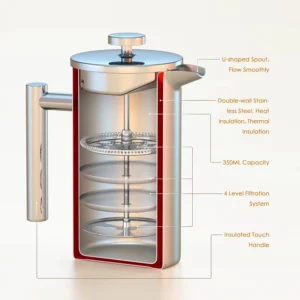 MaxMiuly Stainless Steel French Press