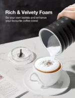 Milk Frother 4 in 1 Electric Milk Frother and Steamer with Warm Function 240ml