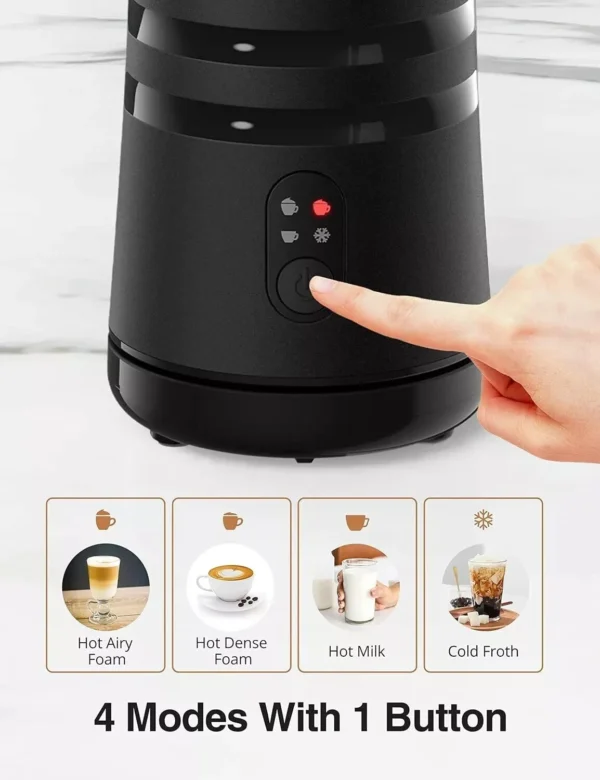 Milk Frother 4 in 1 Electric Milk Frother and Steamer with Warm Function 240ml