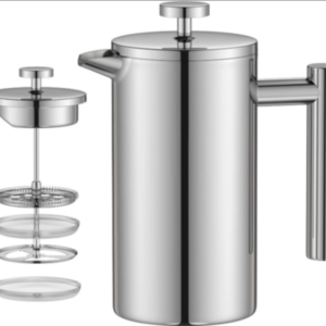 MaxMiuly Cafetiere Stainless Steel French Press Large Insulated Coffee 1500ML