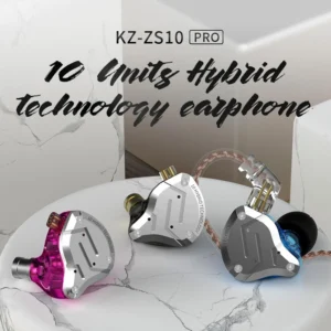 KZ ZS10 Pro Earphones 4BA 1DD Hybrid IEM, Hifi In Ear Headphones Earbuds