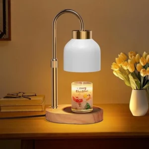 seenlast Candle Warmer Lamp, Electric Candle Light Warmer with Timer white