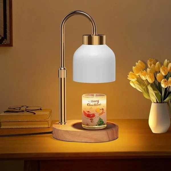 seenlast Candle Warmer Lamp, Electric Candle Light Warmer with Timer white