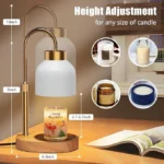 seenlast Candle Warmer Lamp, Electric Candle Light Warmer with Timer white
