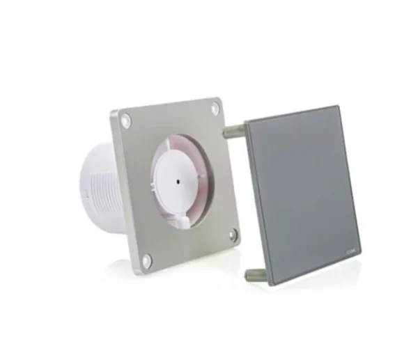 STERR - Grey Bathroom Extractor Fan with Humidity Sensor 100 mm / 4" - BFS100H-G
