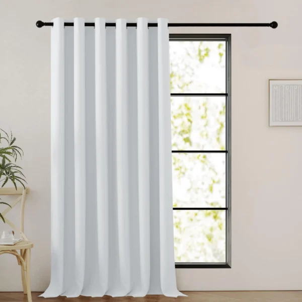 PONY DANCE White Curtains for Bedroom - Eyelet Privacy Door Curtain Drapes for R