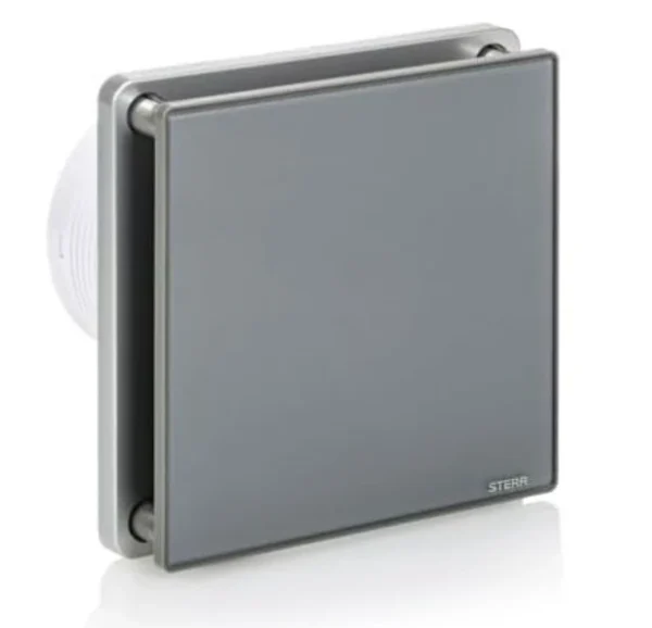 STERR - Grey Bathroom Extractor Fan with Humidity Sensor 100 mm / 4" - BFS100H-G
