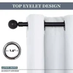 PONY DANCE White Curtains for Bedroom - Eyelet Privacy Door Curtain Drapes for R
