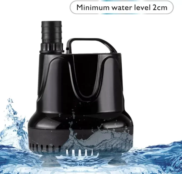 Hygger Submersible Water Pump, 4000L/H 90W Ultra-Quiet Fountain Water Pump, Bot