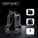 Hygger Submersible Water Pump, 4000L/H 90W Ultra-Quiet Fountain Water Pump, Bot