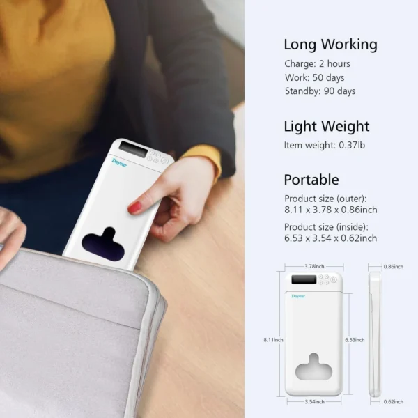 Dayear Phone Lock Box with Timer, Self-Control Timed Locker Box Phone Jail, Mini