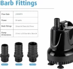 Hygger Submersible Water Pump, 4000L/H 90W Ultra-Quiet Fountain Water Pump, Bot