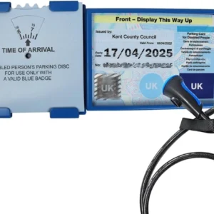 Blue Badge Disabled Holder Guard Parking Clock Security Anti Theft Lock Wallet
