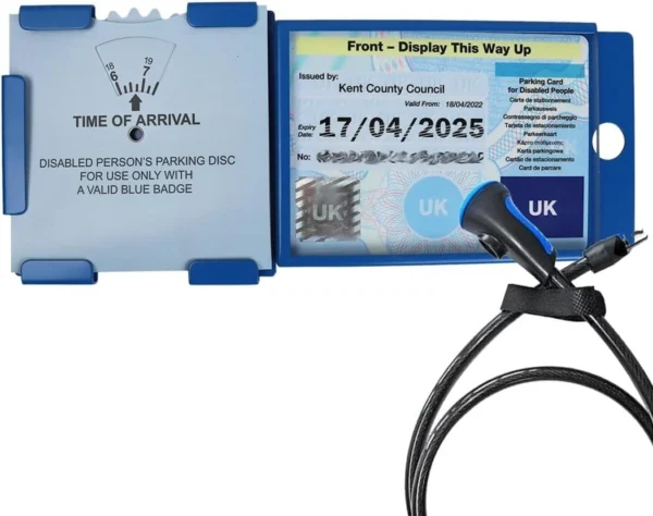 Blue Badge Disabled Holder Guard Parking Clock Security Anti Theft Lock Wallet