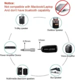 UHF12 Wireless Microphone Headset, 160ft Range, Dual Micro USB Charging, Suit...