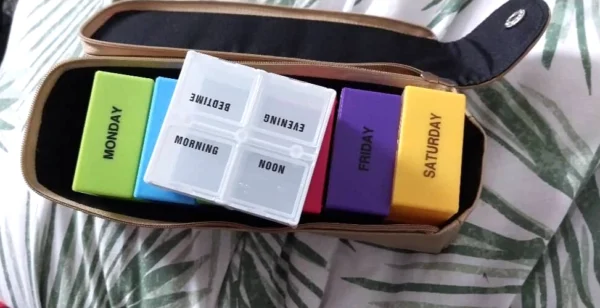 Large Pill Box 7 Day 4 Times a Day,Weekly Medicine Storage Box Tablet Organiser