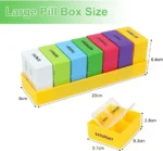 Large Pill Box 7 Day 4 Times a Day,Weekly Medicine Storage Box Tablet Organiser