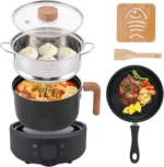BAOSHISHAN Electric Hot Pot, 1.8L Ceramic Non-Stick Coating Frying Pan with