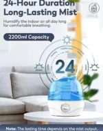 Humidifiers,2.2L Humidifier for Bedroom Baby Room, Air Humidifier with 10H Conti