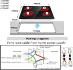 Hobsir hob Ceramic Hob 60 cm Electric Hob 4 Zone with Touch Control 6000W 9 Powe