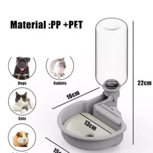 TOKAYIFE Pet Water Bottle Grey Cage Water Bottles for Rabbits, Guinea Pigs New