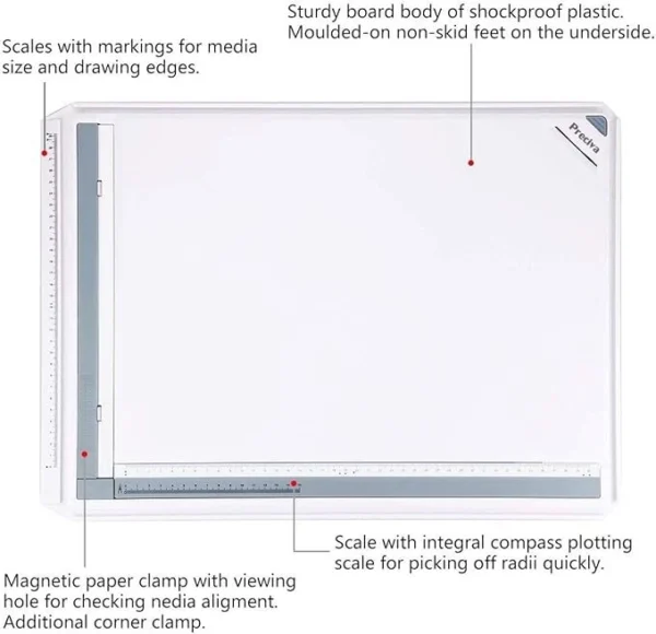 Preciva A3 Drawing, Technical Drafting Table Metric System 51 * 36.5 C