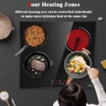 Hobsir hob Ceramic Hob 60 cm Electric Hob 4 Zone with Touch Control 6000W 9 Powe