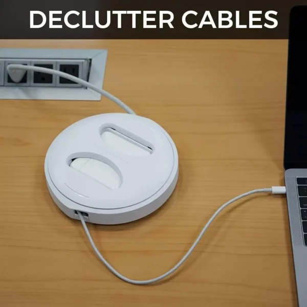 HumanCentric Cord Winder and Organizer for MacBook Chargers, Cable Reel, White