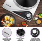 CUSIMAX Hot Plate for Electric Cooking Portable Single Hob, Cooktop Table Top