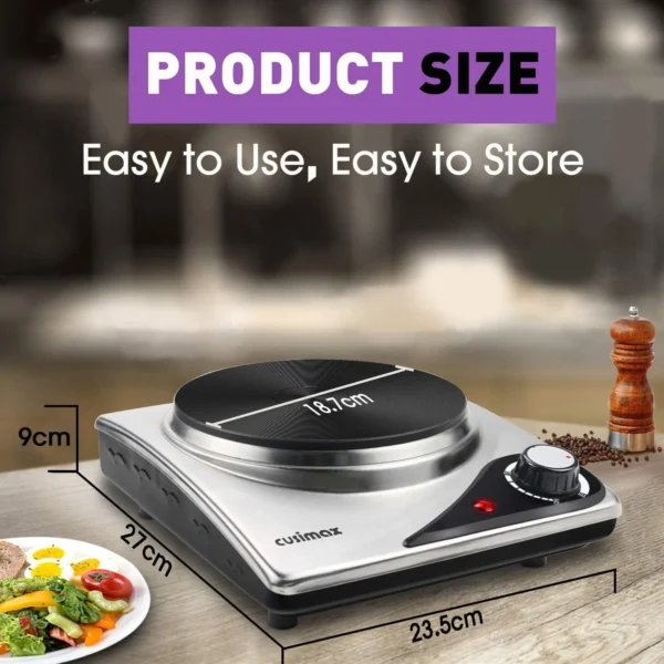 CUSIMAX Hot Plate for Electric Cooking Portable Single Hob, Cooktop Table Top