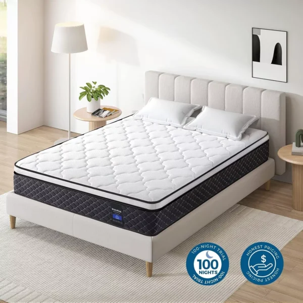Inofia 4FT Small Double Mattress,10.3Inch COOLMAX Gel Memory Foam Pocket Spring