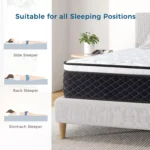 Inofia 4FT Small Double Mattress,10.3Inch COOLMAX Gel Memory Foam Pocket Spring