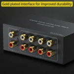 PROZOR RCA Audio Switcher 4(1)-In-1(4)-Out with Volume Control and Selection