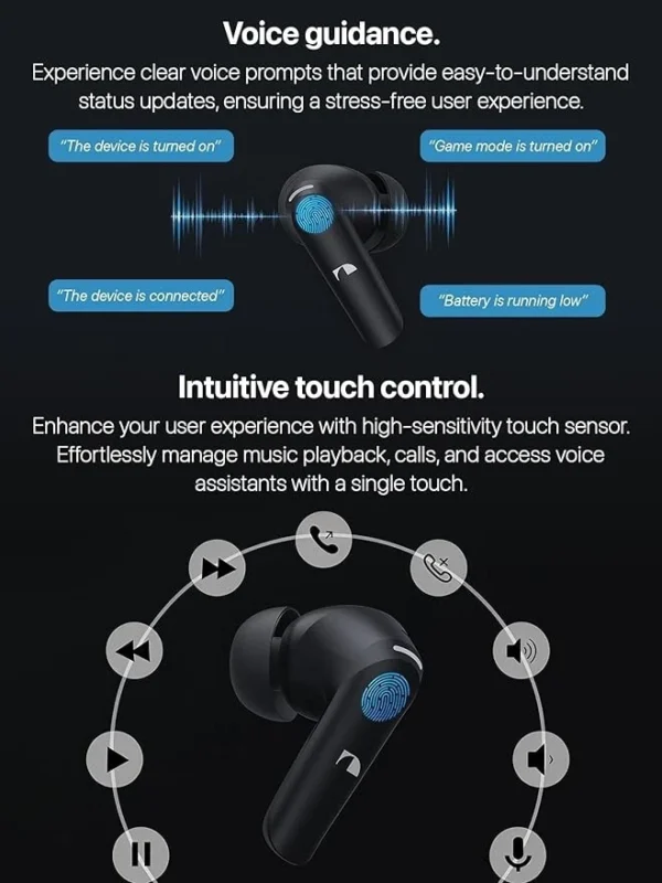 Nakamichi Sound Wireless In-Ear Earphones, Bluetooth 5.3, English TW018ENC