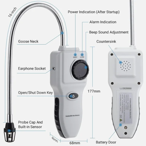 INKBIRDPLUS Gas Leak Detector, Portable Home Natural Gas Leak Sniffer