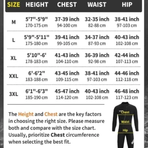 Owntop 5mm Wetsuit for Men Women Diving Suits Stretch Long Sleeve strip blue XL