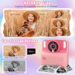 Instant Print Camera for Kids, Christmas Birthday for Age 3-12 Girls Boys Gifts,