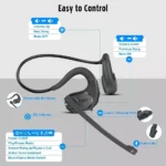 Giveet Bluetooth Headset Detachable Microphone DSP Noise Cancelling
