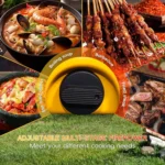 QSMYUYE Camping Stove Gas Portable with 8500 BTU Adjustable Burners & Piezo