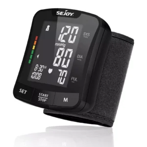 SEJOY Digital Automatic Blood Pressure Monitor Wrist Backlit Heart Rate Machine