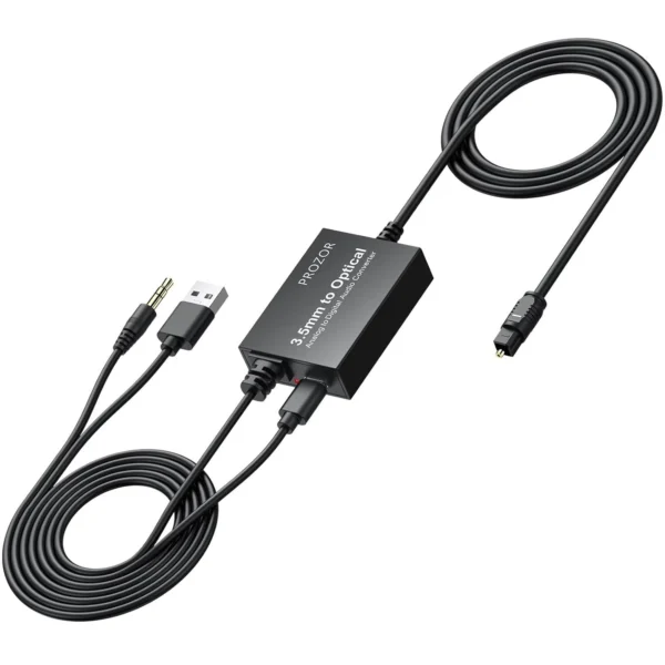 PROZOR 192KHz Digital to Analog Audio Converter with Volume Control SPDIF to RCA