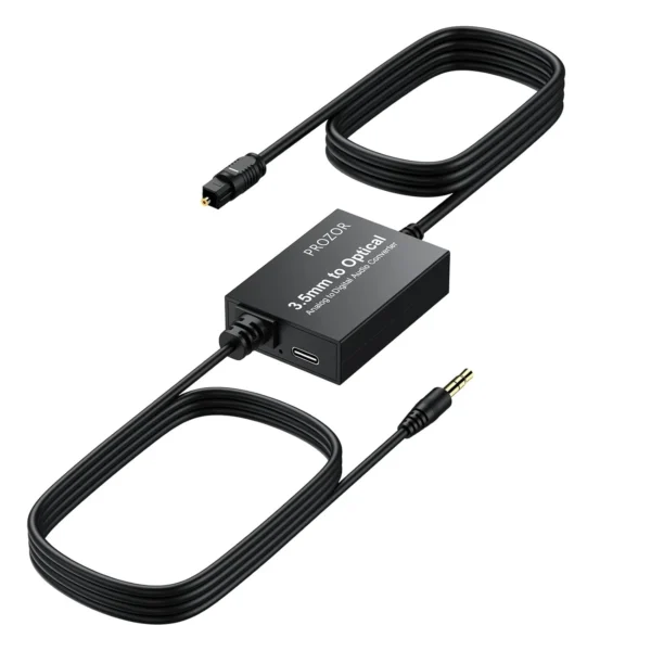 PROZOR 192KHz Digital to Analog Audio Converter with Volume Control SPDIF to RCA
