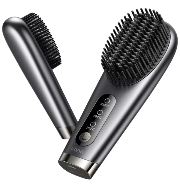 Hair Straightener Brush Portable Cordless Mini Fast 90Sec 230°C 6400mAh Tavel
