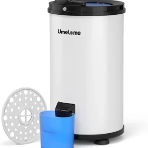 Umelome 6kg Spin Dryer Gravity Drain dryer, White, Power Saving Spinner, A+++