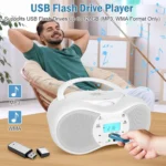CD-X9C Boombox Portable CD Player, Boombox CD Player Combo for Kids, AC and Batt