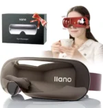 llano Eye Massager with Heat, Visible Heated Eye Mask In Brown
